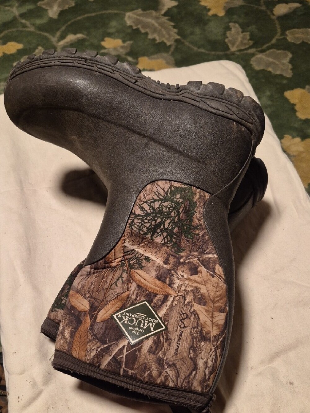 Kids Waterproof Insulated Hunting Boots - Brown/Camouflage - Picture 7 of 9